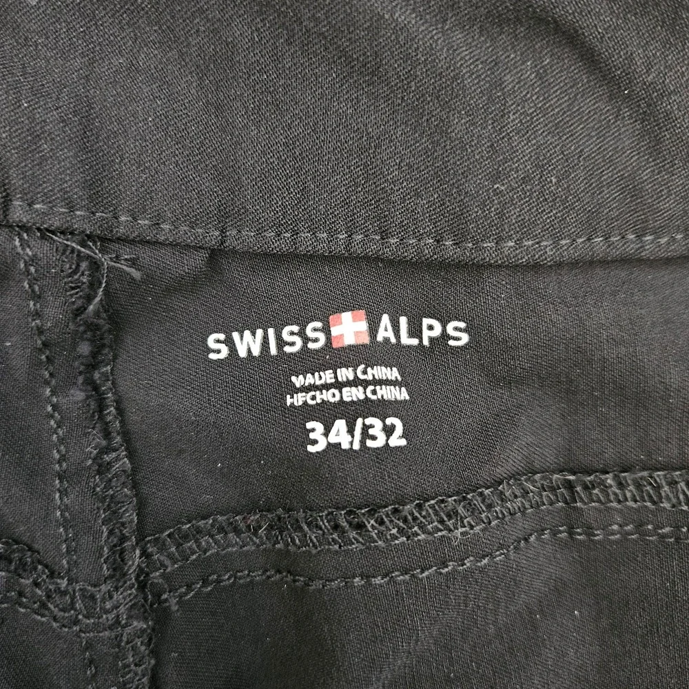 Swiss Alps Casual Pants Men's 34x32 Black Comfort Stretch Performance